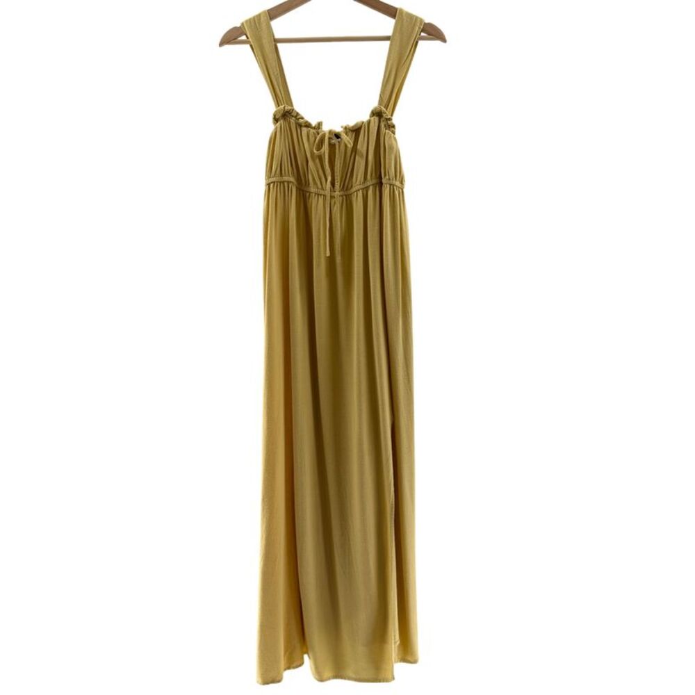 The Frolic Women Maternity Tiki Dress Yellow M